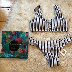 Super cute navy and white bikini